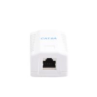 Caja de Pared con 1 Puerto, Incluye 1 Jack STP Cat6A