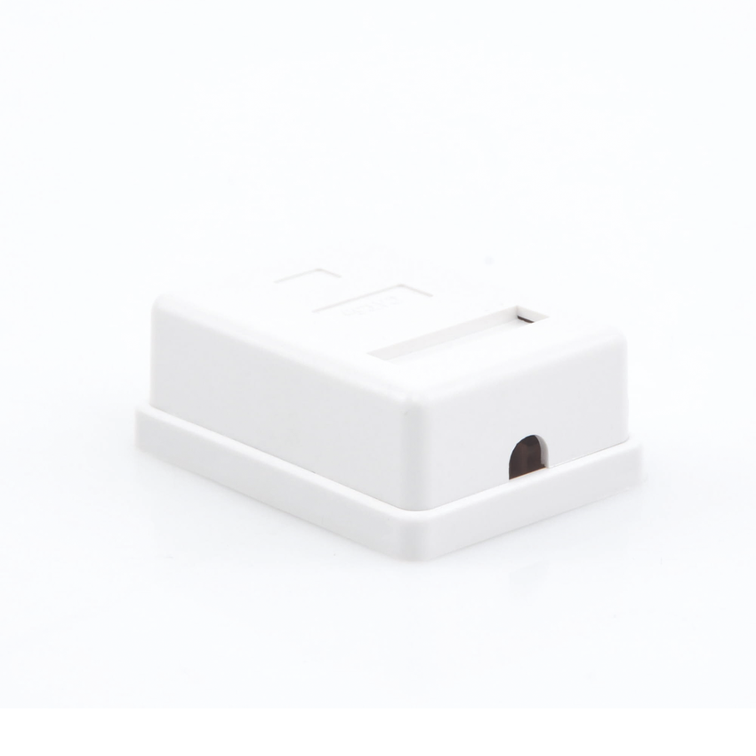Caja de Pared con 1 Puerto Keystone, Incluye Jack Cat5e