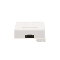 Caja de Pared con 2 Puertos, Incluye 2 Jacks UTP Cat5e Keystone