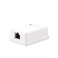 Caja de Pared con 1 Puerto Keystone, Incluye Jack STP Cat5e