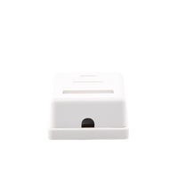 Caja de Pared con 1 Puerto Keystone, Incluye Jack STP Cat5e