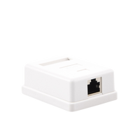Caja de Pared con 1 Puerto Keystone, Incluye Jack STP Cat5e