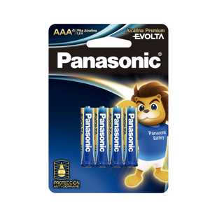 Batería Alcalina AAA 1.5V EVOLTA / No recargable / Paquete de 4 Baterías