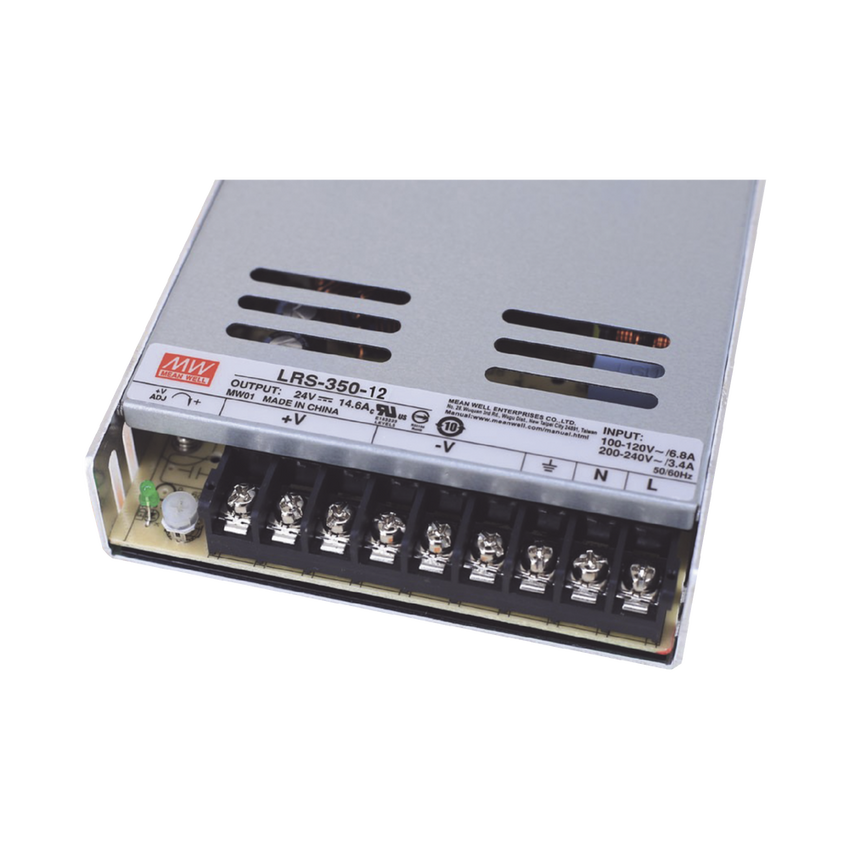 Fuente de Poder Industrial Conmutada 350W de Potencia, 12Vcc, 29A