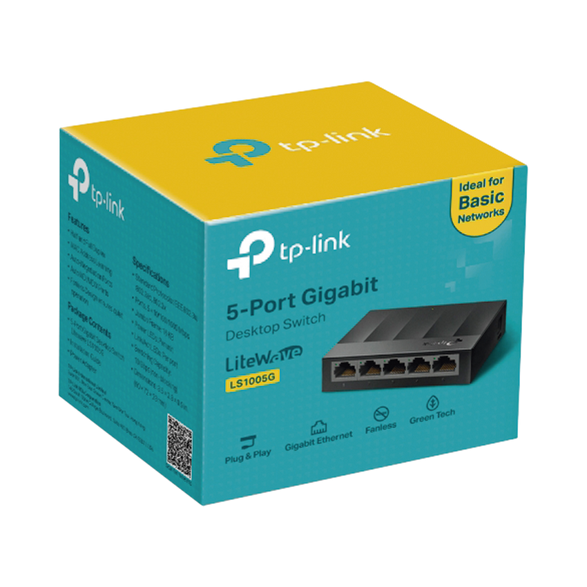 Switch para escritorio 5 puertos 10/100/1000Mbps