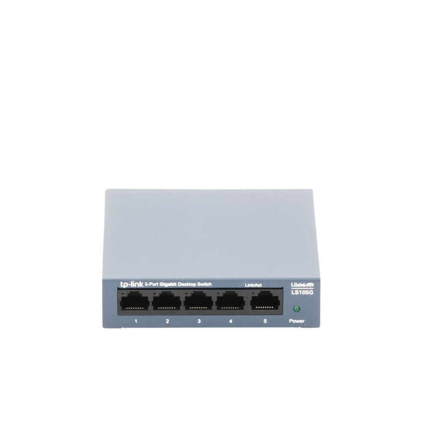 Switch de escritorio Gigabit de 5 puertos 10/100/1000Mbps, carcasa metálica