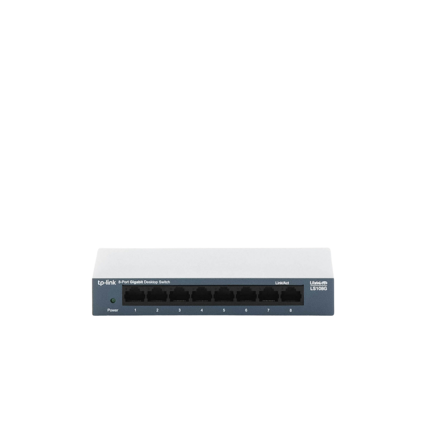 Switch de escritorio Gigabit de 8 puertos 10/100/1000Mbps, carcasa metálica