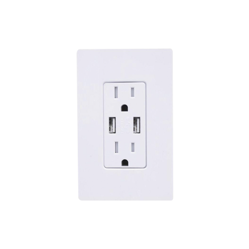 TOMACORRIENTE CON USB DUPLEX 15A