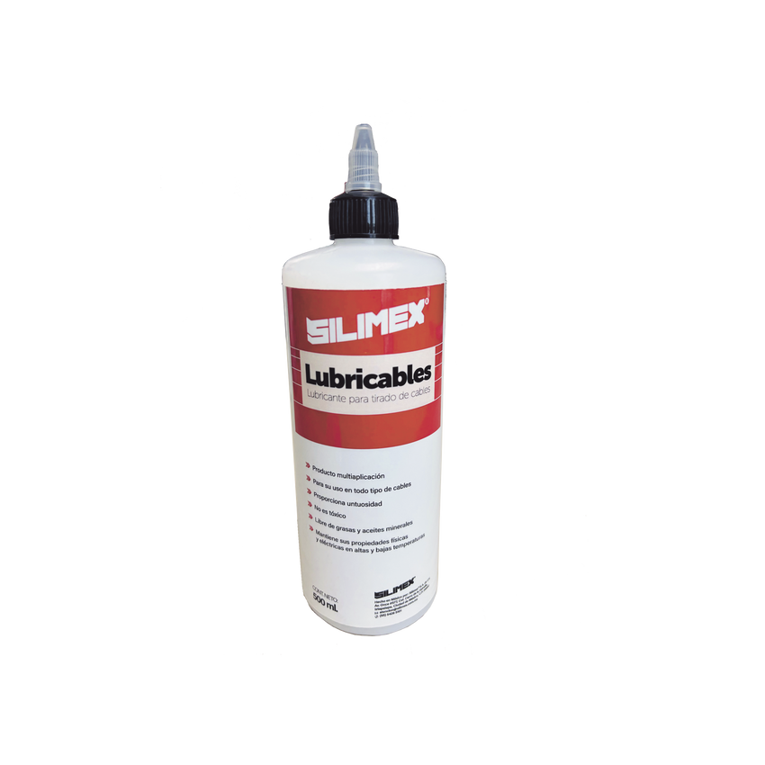Lubricante Dieléctrico de Alta Eficiencia para Jalado de Cables Sin Daños / No es Tóxico y Compatible con Todo Tipo de Cable / Deslizamiento de Cables Seguro, Sin Fricción y Sin Riesgos / Presentación de 1/2 Litro