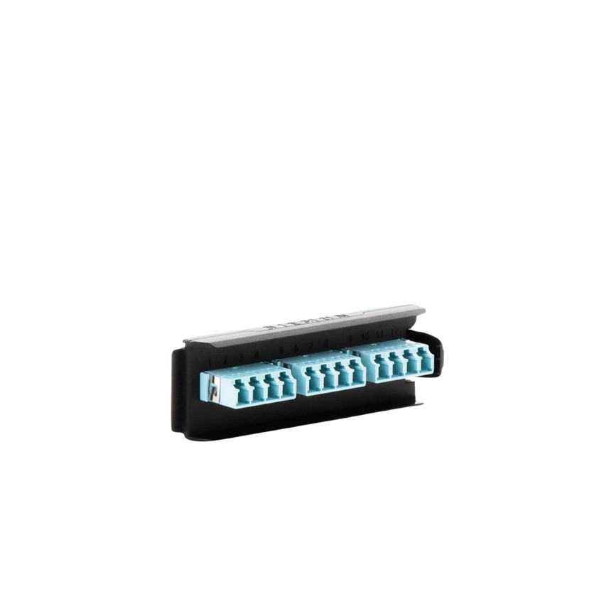 Placa Acopladora LightVerse, 6 Conectores Dúplex LC/UPC, Acepta hasta 12 Fibras Multimodo OM3 y OM4 (No Shuttered)