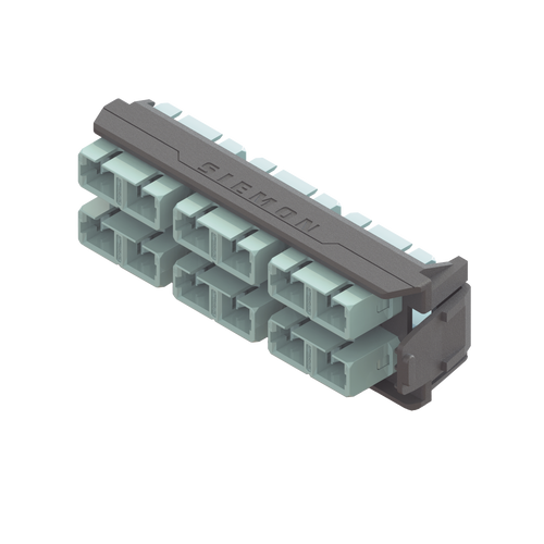 Placa Acopladora LightVerse, 6 Conectores Dúplex SC, Acepta hasta 12 hilos de fibra Multimodo OM3 y OM4 (No Shuttered)