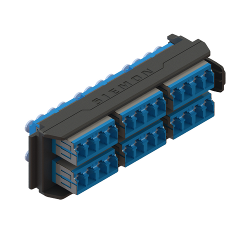 Placa Acopladora LightVerse, 12 Conectores Dúplex LC/UPC, Acepta hasta 24 fibras Monomodo (No Shuttered)