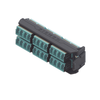 Placa Acopladora LightVerse, 12 Conectores Dúplex LC/UPC "Shuttered", Acepta hasta 24 fibras Multimodo 0M3 y OM4