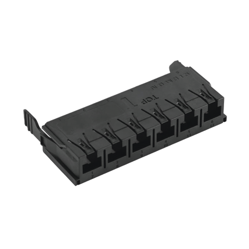 Copper, Adapter Plate, Lightverse Combo, Empty, Shielded, 6 Port, Black
