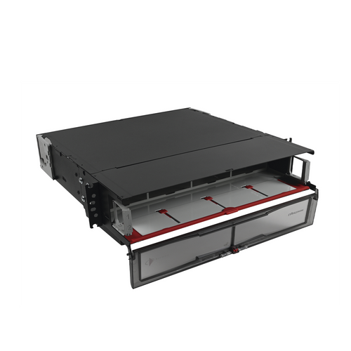 Distribuidor de Fibra Óptica de Alta Densidad LigthVerse *Pro* Para Rack de 19 Pulgadas (48.26 cm), Acepta 8 Placas Plug and Play, Hasta 192 Fibras, 2 UR