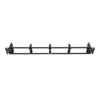 FIBER, PANEL, LIGHTVERSE COMBO, RACK MOUNT, 1U, FIXED ACCESS, EMPTY, 4 OPENINGS, BLACK, SHIELDED FLAT WITHOUT WIRE MANAGER