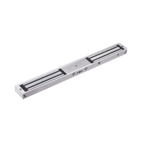Chapa Magnética Doble para Aplicación en Puertas de Doble Hoja. 1200 lbs(x 2). LED indicador ultrabrillante