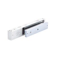 Chapa magnética 600Lb con  Buzzer de alarma de puerta mantenida abierta / LED indicador de estado /  Sensor de estado de placa/ Libre de Magnetismo Residual