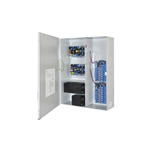 Fuente de poder DUAL ALTRONIX de 12 Vcc @ 9.3 Amper, y 24 Vcc @ 9.6 Amper con 16 salidas, con capacidad de batería de respaldo, requiere batería, para aplicaciones de control de acceso, alarmas, CCTV, con voltaje de entrada en 120 Vca