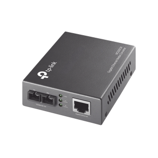 Convertidor Fibra Óptica Multimodo /  1 Puerto RJ45 10/100/1000 Mbps / Puerto Fibra Óptica SC 1000 Mbps / Hasta 550 metros / Plug and Play