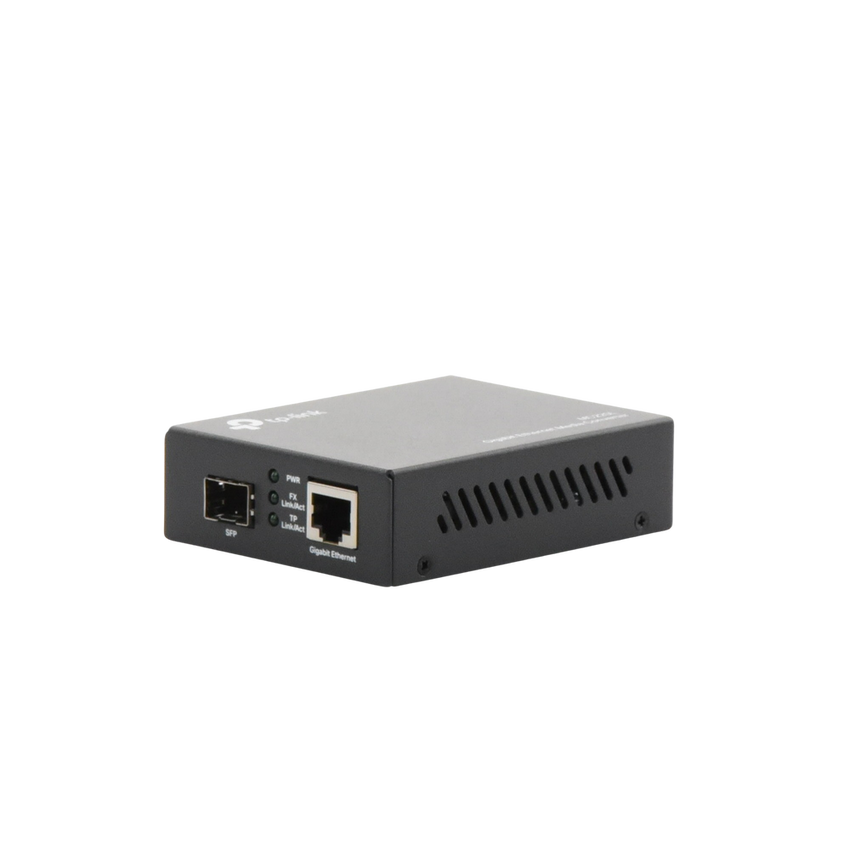 Convertidor Fibra Óptica Monomodo o Multimodo / 1 Puerto SFP 1000 Mbps / 1 Puerto RJ45 10/100/1000 Mbps / Plug and Play