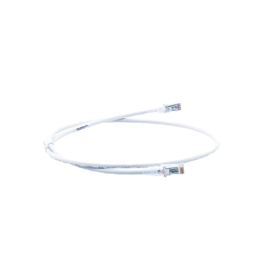 Patch Cord MC6 Modular Cat6 UTP, CM/LS0H, 0.91 Metros (3 Pies), Color Blanco, Versión Bulk (Sin Empaque Individual)