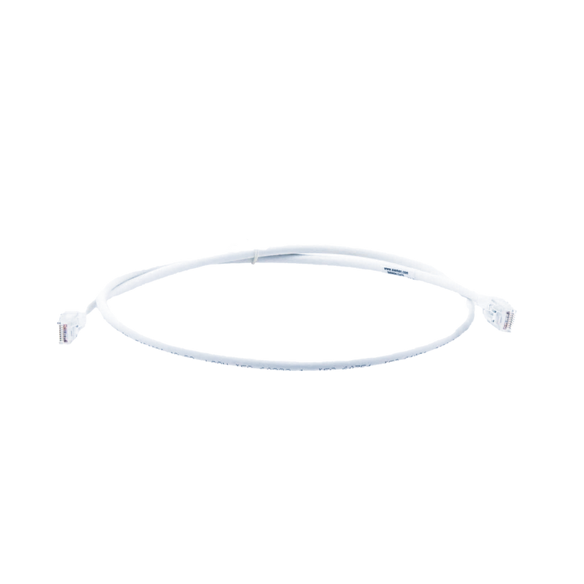 Patch Cord MC6 Modular Cat6 UTP, CM/LS0H, 3ft, Color Blanco, Versión Bulk (Sin Empaque Individual)