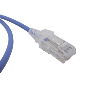 Patch Cord MC6 Modular Cat6 UTP, CM/LS0H, 0.91 Metros (3 Pies), Color Azul, Diámetro Reducido (28AWG)