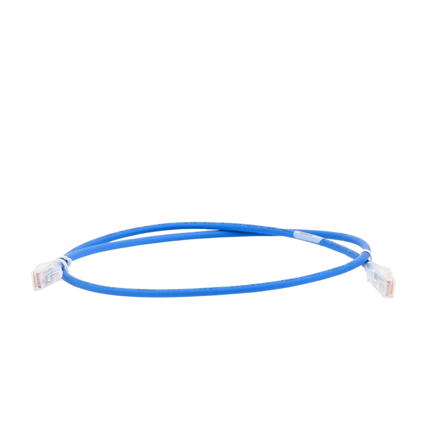 Patch Cord MC6 Modular Cat6 UTP, CM/LS0H, 0.91 Metros (3 Pies), Color Azul, Versión Bulk (Sin Empaque Individual)