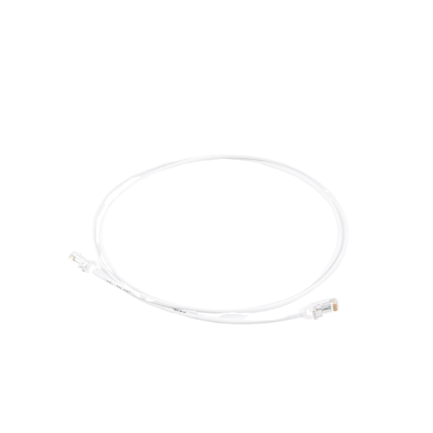Patch Cord MC6 Modular Cat6 UTP, CM/LS0H, 1.52 Metros (5 Pies), Color Blanco, Diámetro Reducido (28AWG)