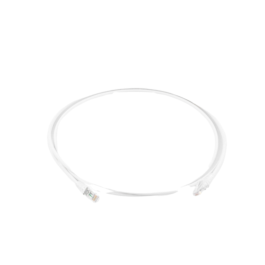 Patch Cord MC6 Modular Cat6 UTP, CM/LS0H, 1.52 Metros (5 Pies), Color Blanco, Diámetro Reducido (28AWG)