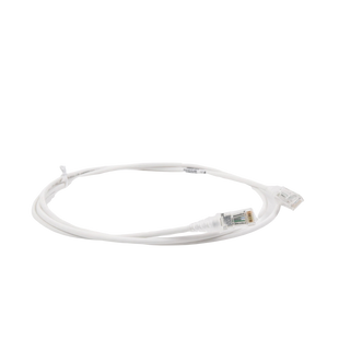 Patch Cord MC6 Modular Cat6 UTP, CM/LS0H, 1.52 Metros (5 Pies), Color Blanco, Diámetro Reducido (28AWG), Versión Bulk (Sin Empaque Individual)