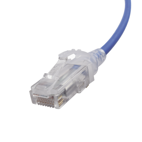 Patch Cord MC6 Modular Cat6 UTP, CM/LS0H, 1.52 Metros (5 Pies), Color Azul, Diámetro Reducido (28AWG)