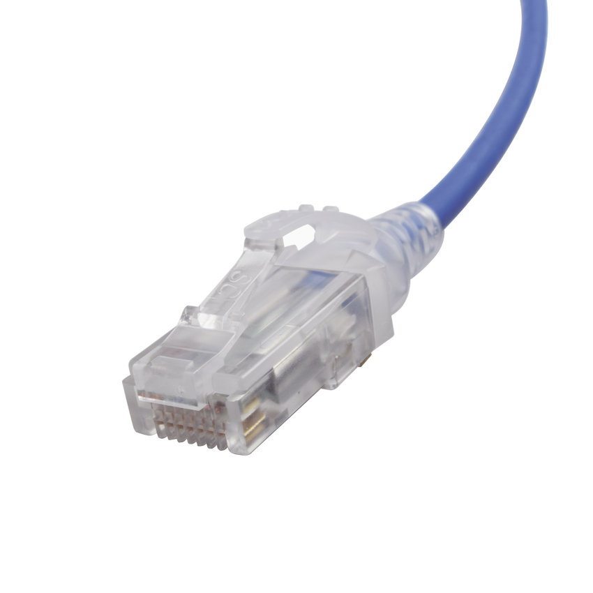 Patch Cord MC6 Modular Cat6 UTP, CM/LS0H, 1.52 Metros (5 Pies), Color Azul, Diámetro Reducido (28AWG)