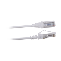 Patch Cord MC6 Modular Cat6 UTP, CM/LS0H, 2.13 Metros (7 Pies), Color Blanco, Diámetro Reducido (28AWG)