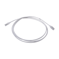 Patch Cord MC6 Modular Cat6 UTP, CM/LS0H, 7ft, Color Blanco, Diámetro Reducido (28AWG)