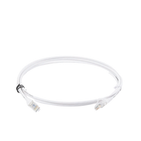Patch Cord MC6 Modular Cat6 UTP, CM/LS0H, 2.13 Metros (7 Pies), Color Blanco, Diámetro Reducido (28AWG), Versión Bulk (Sin Empaque Individual)