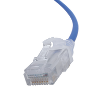 Patch Cord MC6 Modular Cat6 UTP, CM/LS0H, 2.13 Metros (7 Pies), Color Azul, Diámetro Reducido (28AWG)