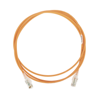 Patch Cord MC6 Modular Cat6 UTP, CM/LS0H, 2.13 Metros (7 Pies), Color Naranja, Diámetro Reducido (28AWG)