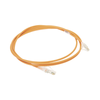 Patch Cord MC6 Modular Cat6 UTP, CM/LS0H, 2.13 Metros (7 Pies), Color Naranja, Diámetro Reducido (28AWG)