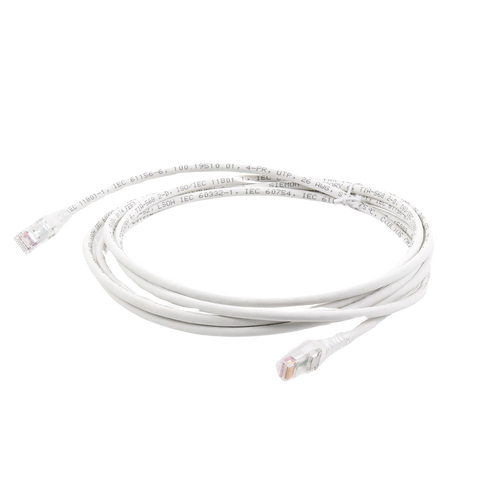 Patch Cord MC6 Modular Cat6 UTP, CM/LS0H, 3.05 Metros (10 Pies), Color Blanco, Versión Bulk (Sin Empaque Individual)