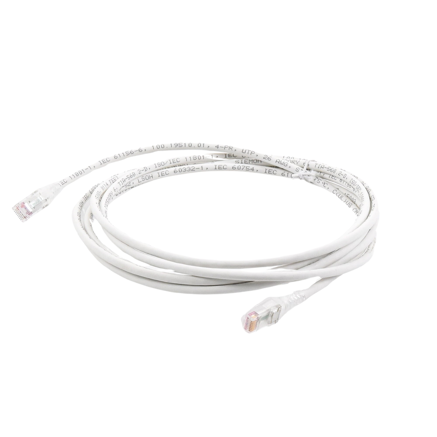 Patch Cord MC6 Modular Cat6 UTP, CM/LS0H, 3.05 Metros (10 Pies), Color Blanco, Versión Bulk (Sin Empaque Individual)
