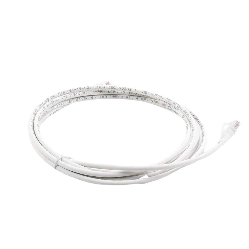 Patch Cord MC6 Modular Cat6 UTP, CM/LS0H, 3.05 Metros (10 Pies), Color Blanco, Versión Bulk (Sin Empaque Individual)