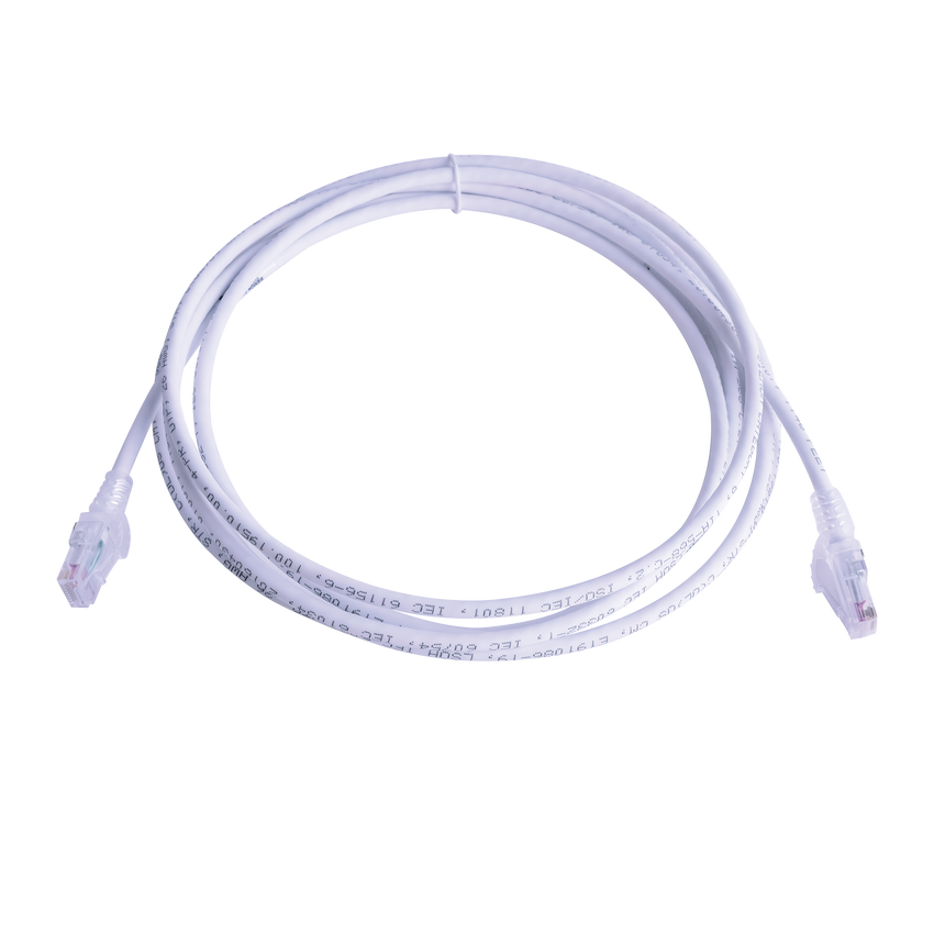 Patch Cord MC6 Modular Cat6 UTP, CM/LS0H, 50ft, Color Blanco