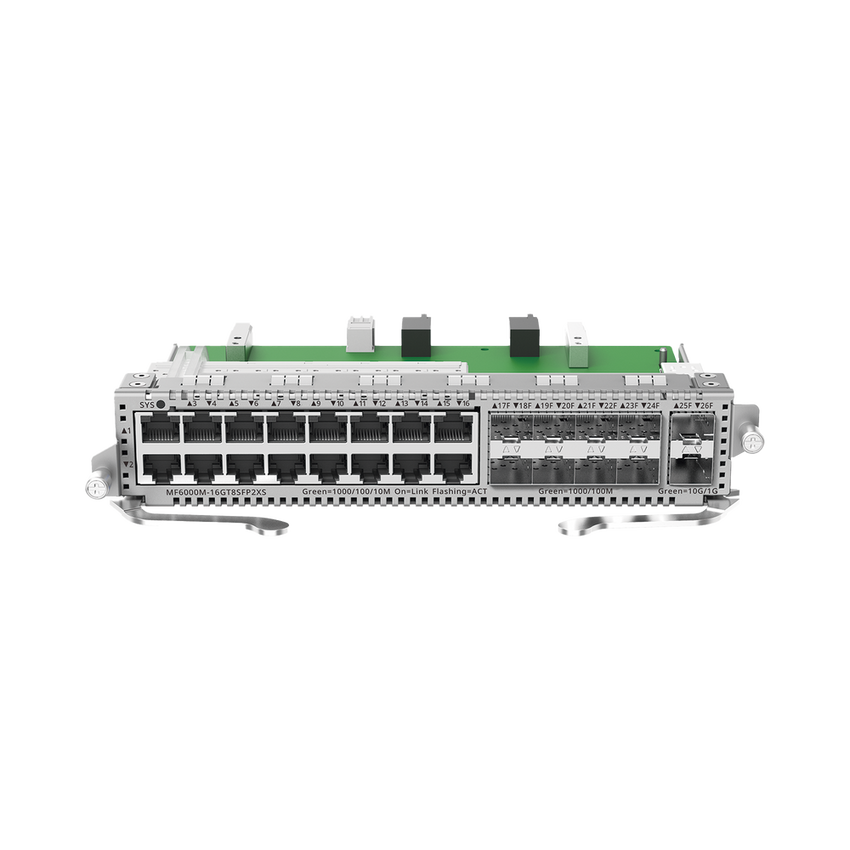 e-Lighten Tarjeta Modular para OLT modelo RG-NBF6002M, 16 puertos Ethernet de 1G, 8 puertos SFP de 1G y 2 puertos SFP+ de 10G