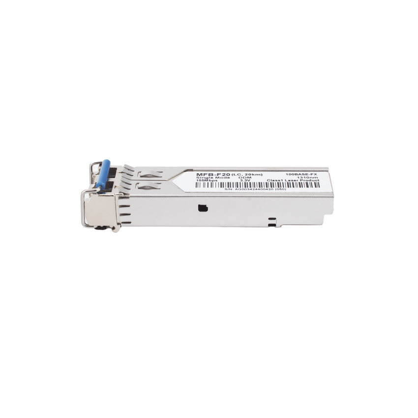 Transceptor mini-Gbic SFP 100Mbps LC 1310nm para fibra Mono Modo 20 Km
