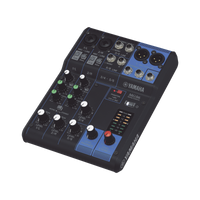 Mezcladora de Audio | 6 Canales | 2 entradas de micro/6 de línea (2 mono + 2 estéreo) | Alimentación Phantom