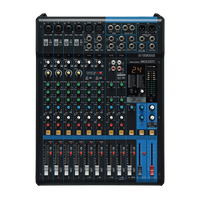 Mezcladora de Audio | 12 Canales | 6 Entradas de Micrófono/línea | 2 Entradas Estéreo | Efectos Integrados | Alimentación Phantom | USB