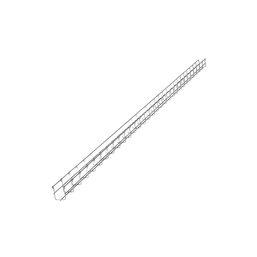 Charola Tipo Malla 66/50 mm, Acabado Electro Zinc, Hasta 53 Cables Cat6, Tramo de 3 Metros