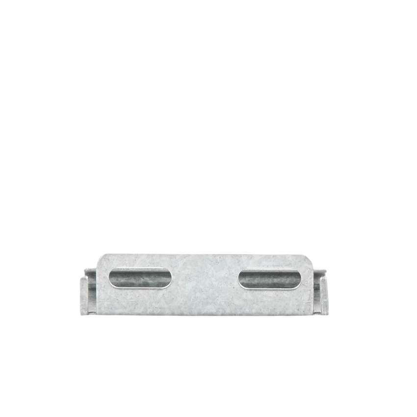 Placa salida a tubo automática para peralte de 66mm y 116mm, con acabado Electro Zinc